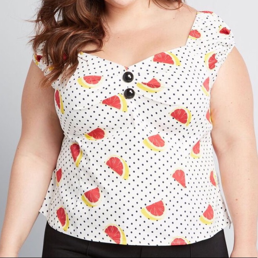 NWT MODCLOTH x COLLECTIF Tickle Me Picnic Top